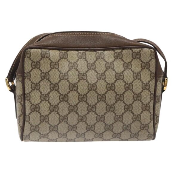 GUCCI GG Supreme Web Sherry Line Shoulder Bag PVC Beige 56 02 087 Auth 121924 - Picture 3 of 16